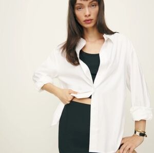 Reformation White Button-Up Shirt